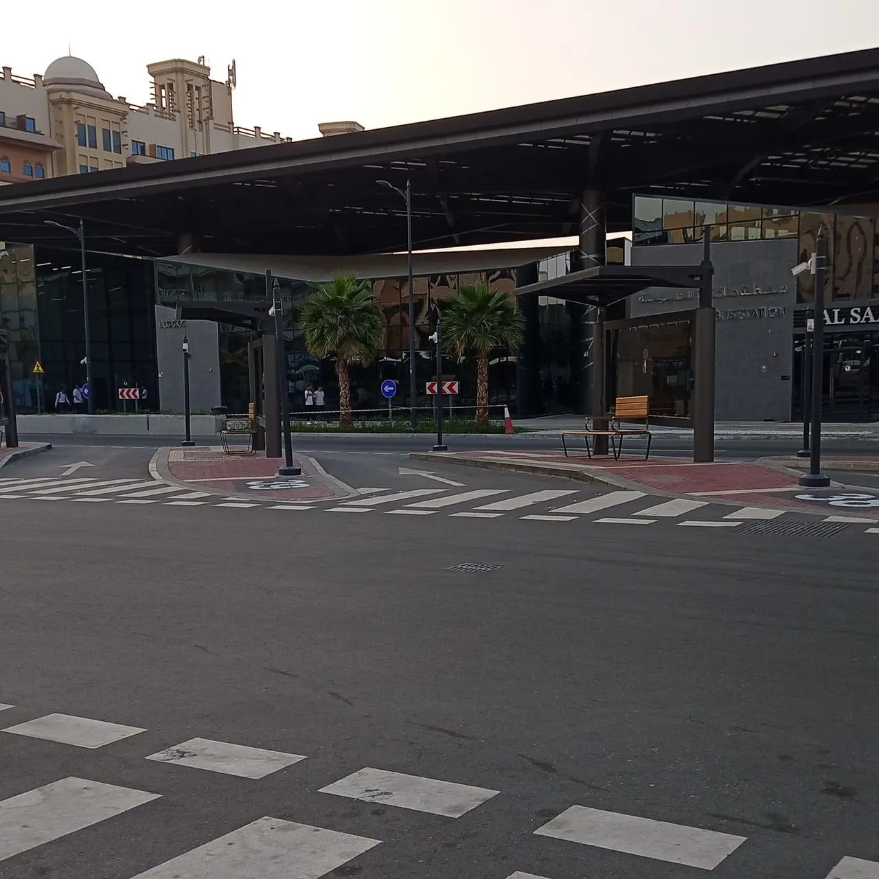 The shaded bus bays of Al Ghubaiba Bus Station in Bur Dubai