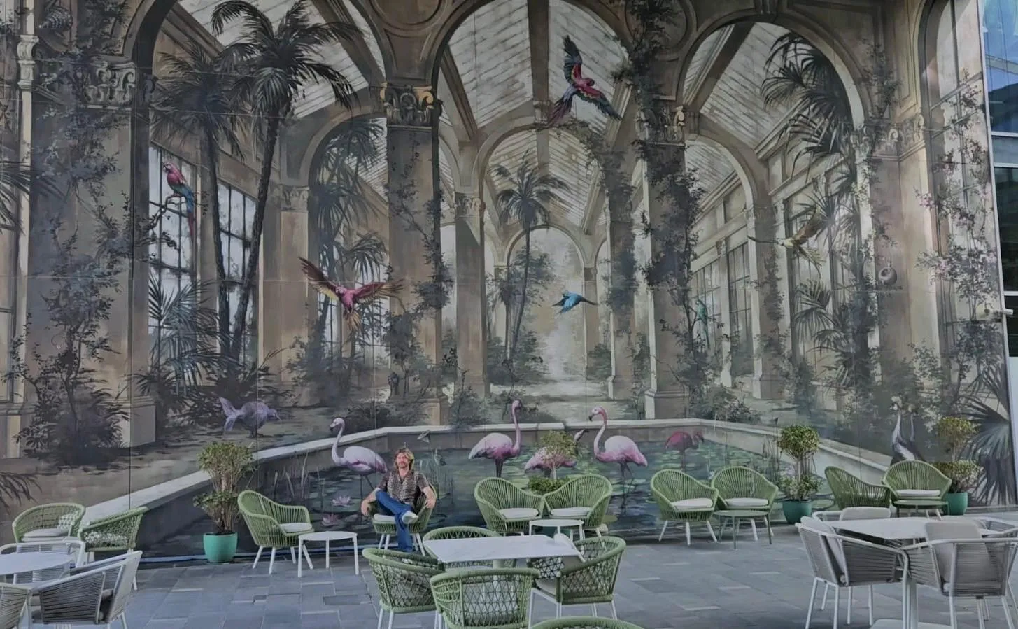 A mural on a wall in Dubai Design District