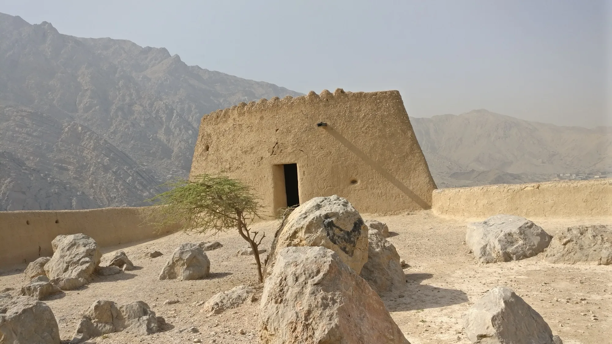 Dhayah Fort on its hilltop in Ras Al Khaimah