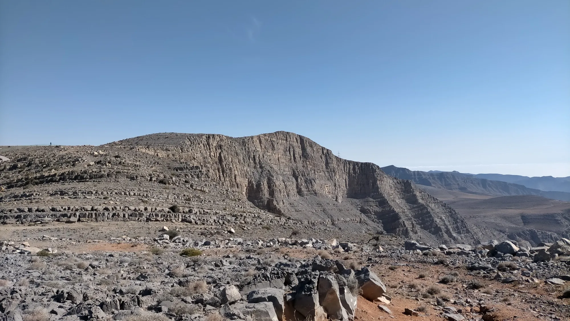 The top of Jebel Jais and its southern slope