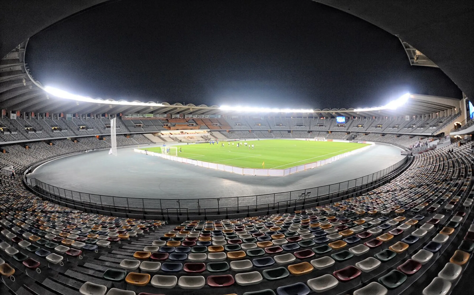The stadium at Zayed Sports City in Abu Dhabi, next to the court building